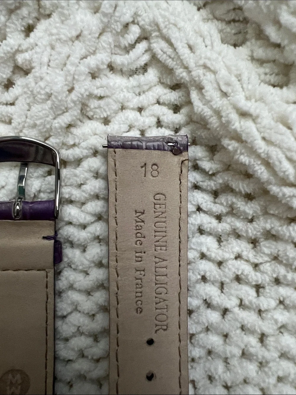 Michele Purple💜 Leather Croc-Embossed Watch Strap